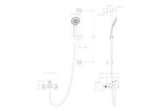 Смеситель для ванны с душевым гарнитуром Wonzon & Woghand WW-4560-CR хром